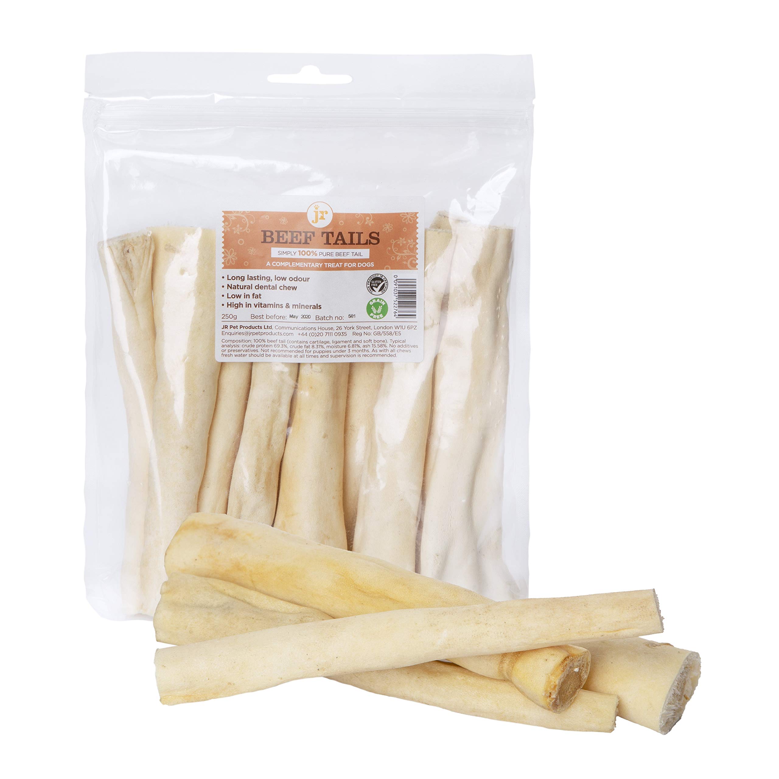 Natural Dog Treats Beef Tails -250g