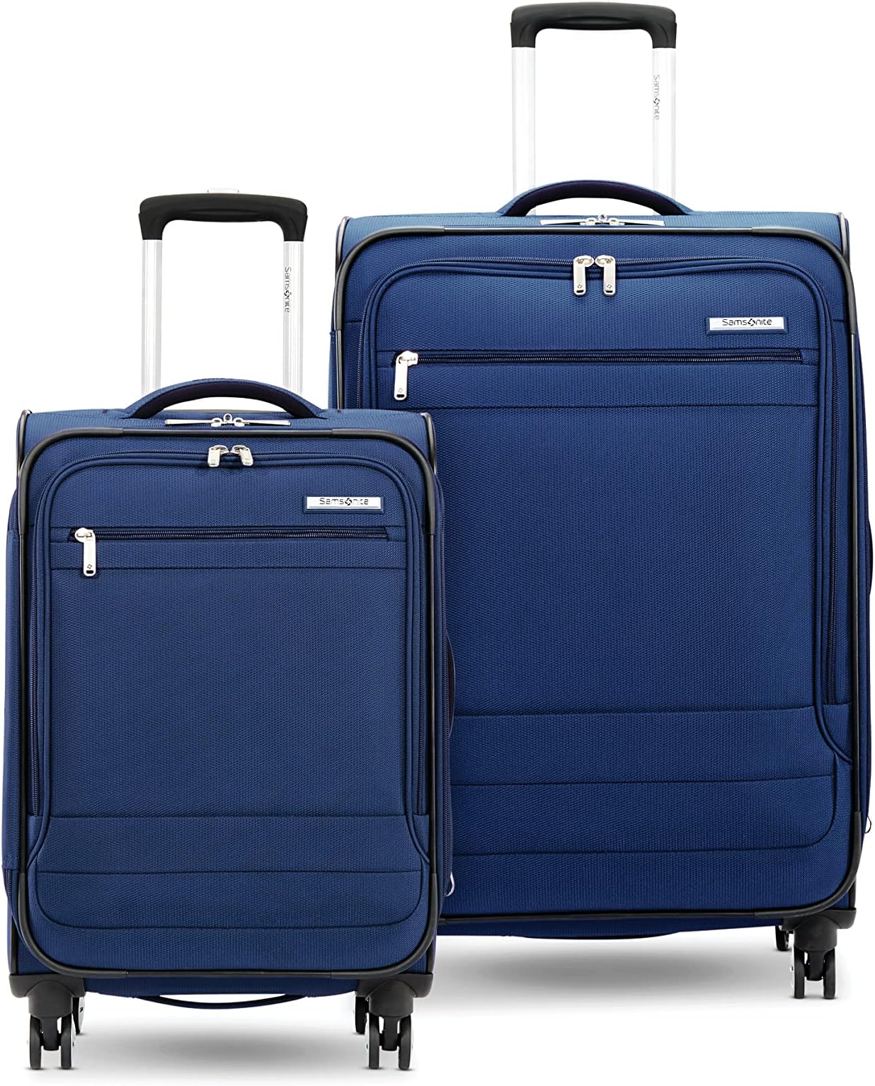 Samsonite Men's 2-Piece Lightweight Suitcase Set, Blue Depth, 20" & 24" Carry On & Spinner