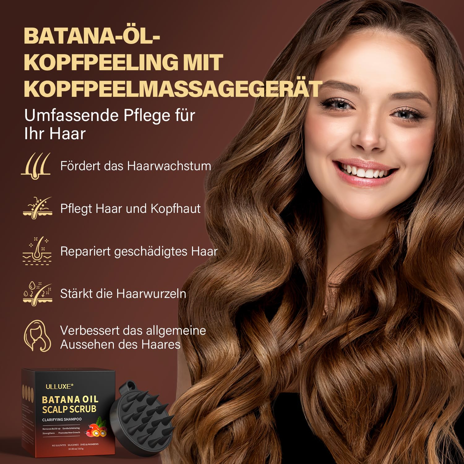 Batana Oil Scalp Scrub, Szampon Złuszczający Rozmaryn, zwalcza łupież, łagodzi suchą, swędzącą skórę głowy, odżywia, oczyszcza i wspomaga wzrost włosów, 310g