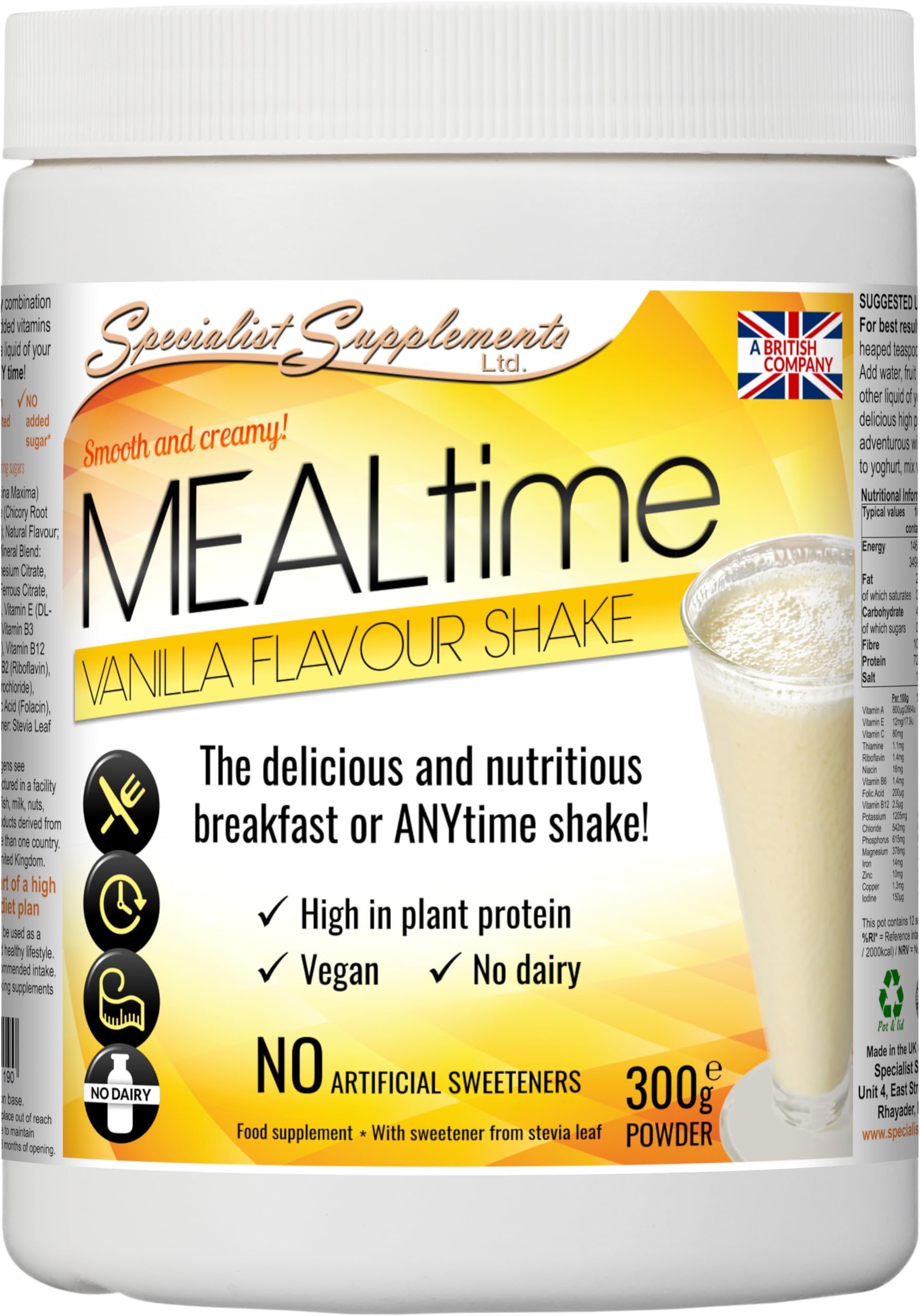 MEALtime Vanilla Flavour Shake 300g