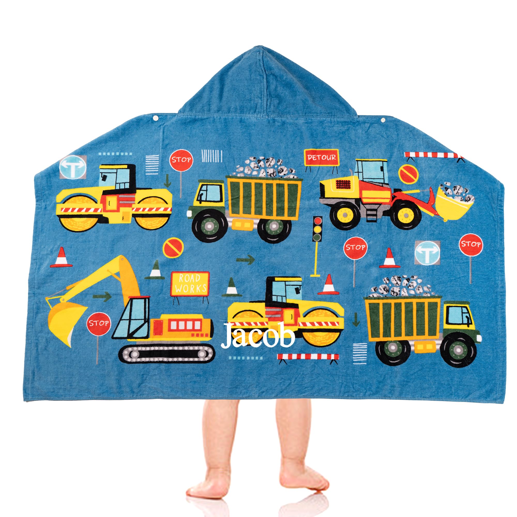 MT WORLD Hooded Towels for Kids Personalized Kids Beach Towels with Embroidered Name Super Absorbent Toddler Bath Towel, 30''X50'' Oversized Beach