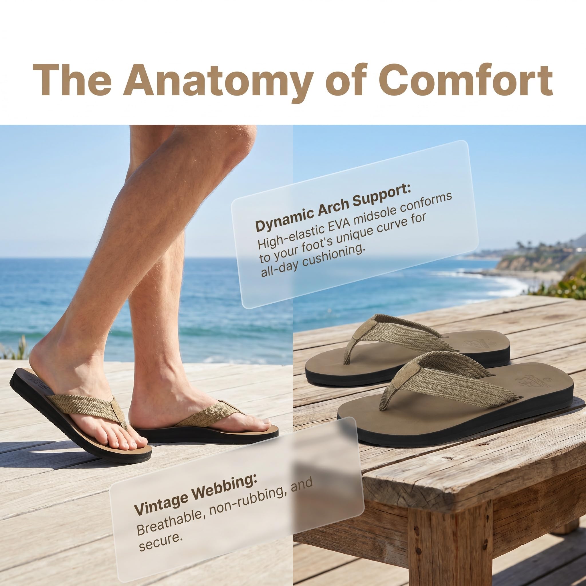 AX BOXING Herren Flip Flops Sommer Zehentrenner Leichte Sandalen Outdoor Badelatschen Pantoletten Beach EU41-46