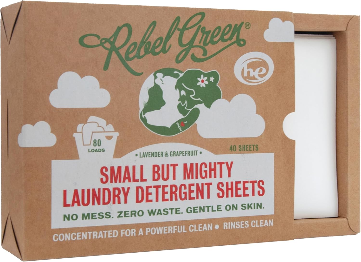 Rebel Green Small But Mighty Eco-Friendly Laundry Detergent Sheets