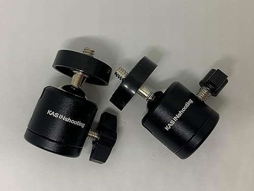 Miniatura 7 de KASINshooting Paquete de 2 adaptadores de trípode monopié Hot Shoe 14 "Mini cabeza de bola para video digital Insta360 Smartphone Go Pro Cámara