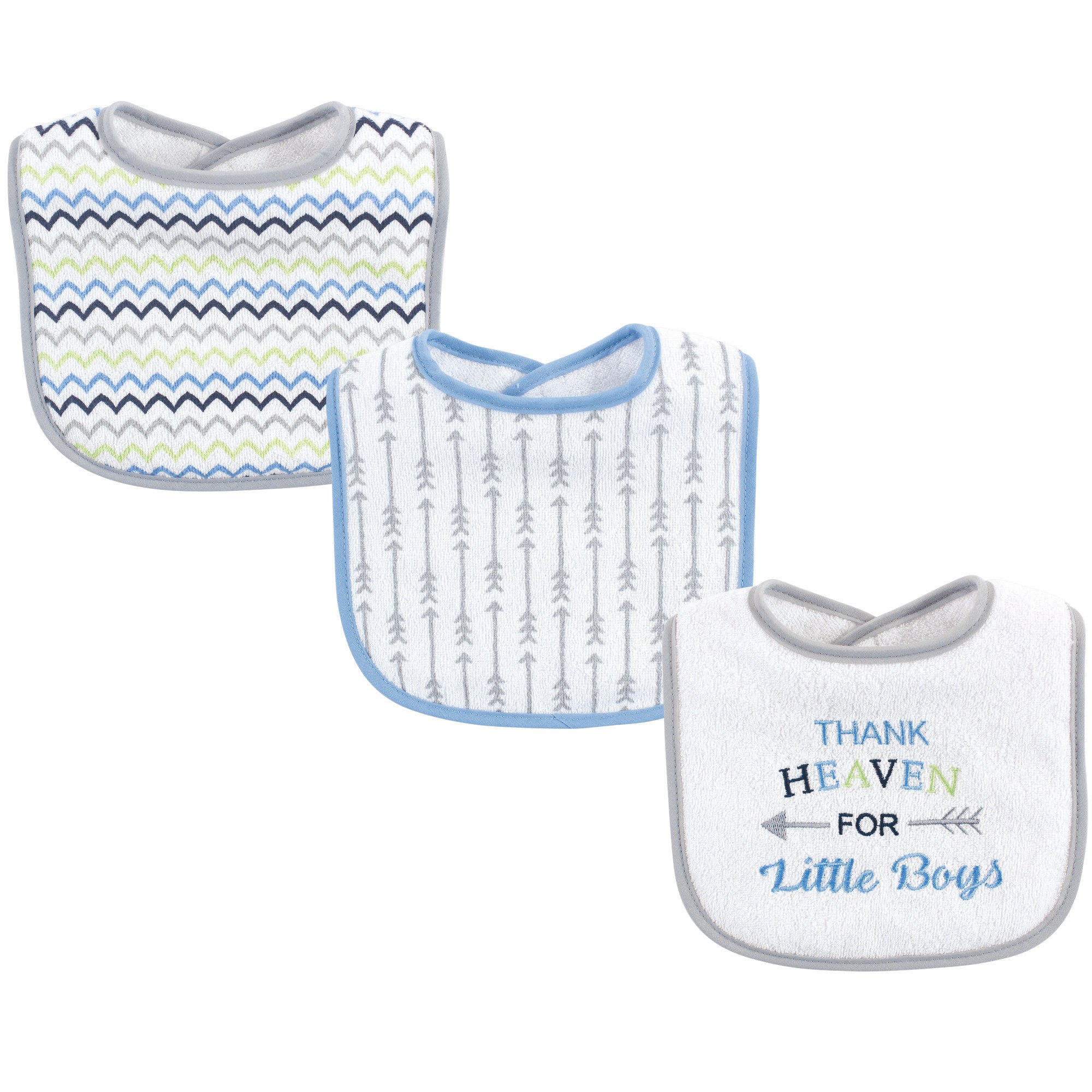 Luvable Friends Unisex Baby Cotton Terry Drooler Bibs with Fiber Filling