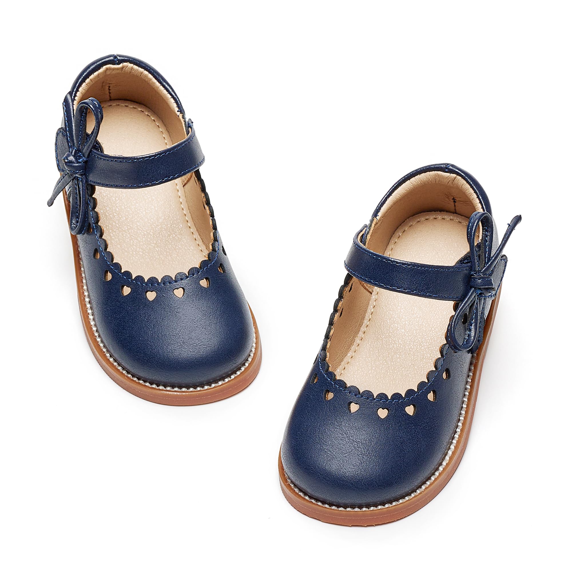 GINFIVE Toddler Girls Mary Jane School Oxford Dress Flat Shoes for Wedding