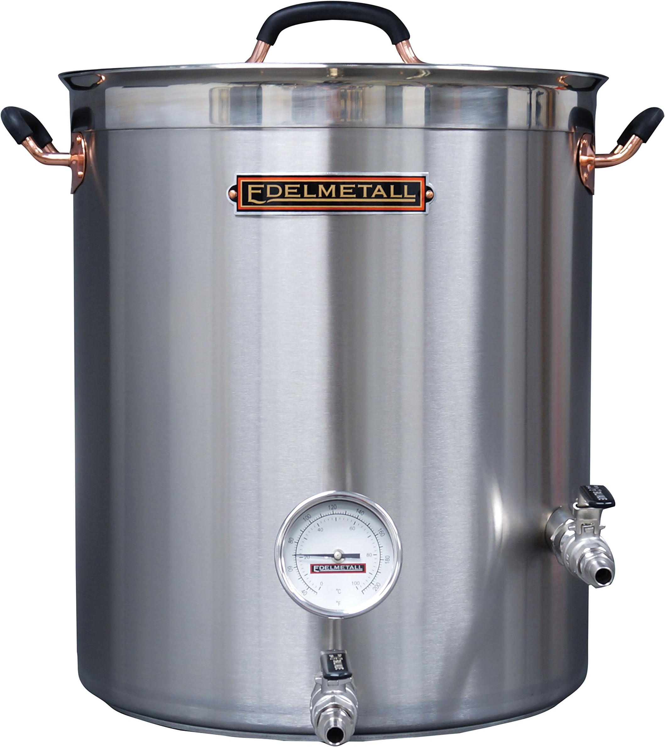 Northern Brewer MegaPot Edelstahl-Braukessel, 8 Gallonen (ca. 30 L) – Mit Ventil & Thermometer