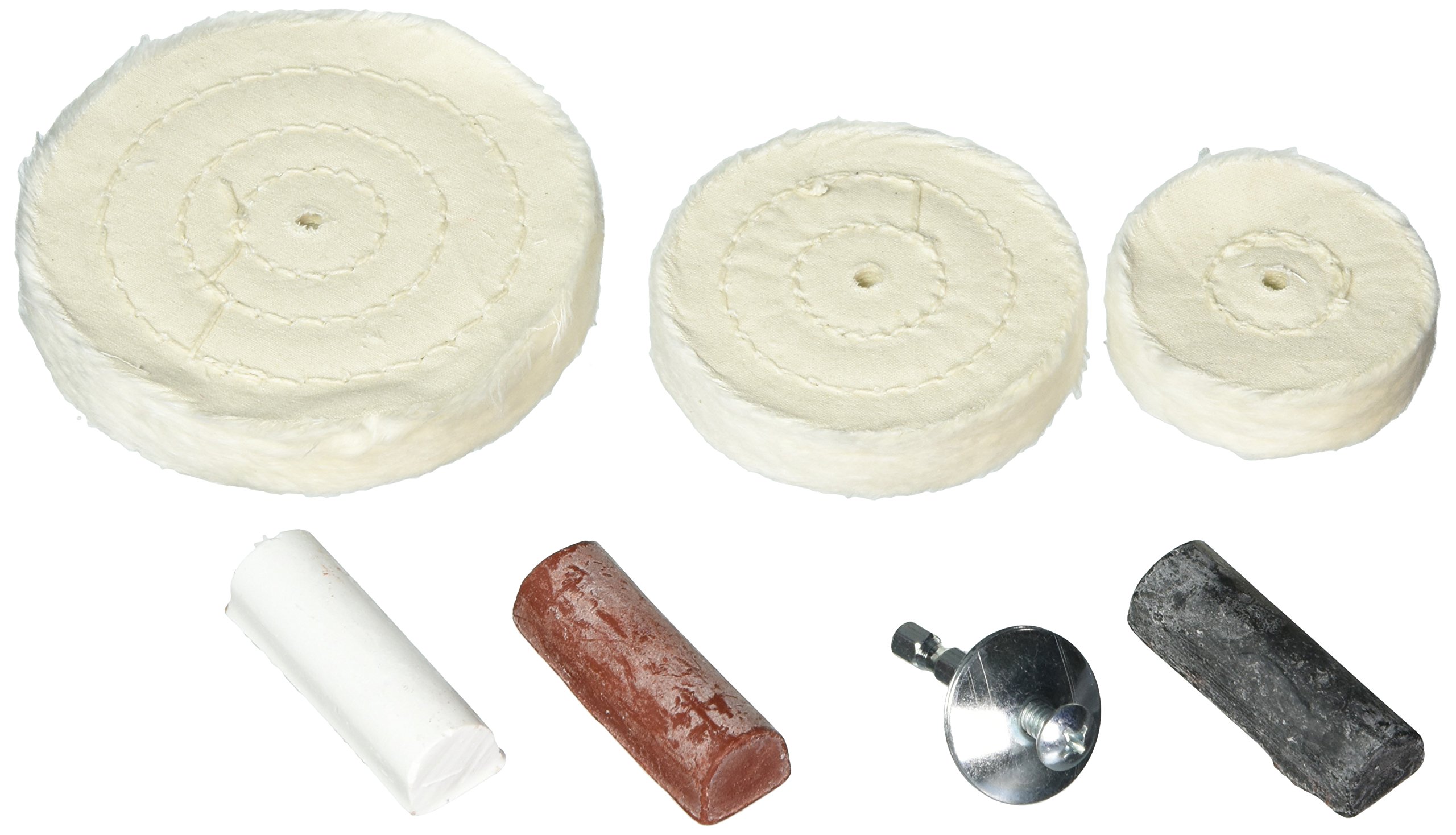 Forney 72111 Drill Mounted Buffing Kit, 7-Piece, 1-Pack