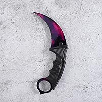 Vista 4 de Cuchillo Karambit sin ofensivo, cuchillo de entrenamiento de práctica de acero inoxidable con funda para principiantes, herramienta de entrenamiento
