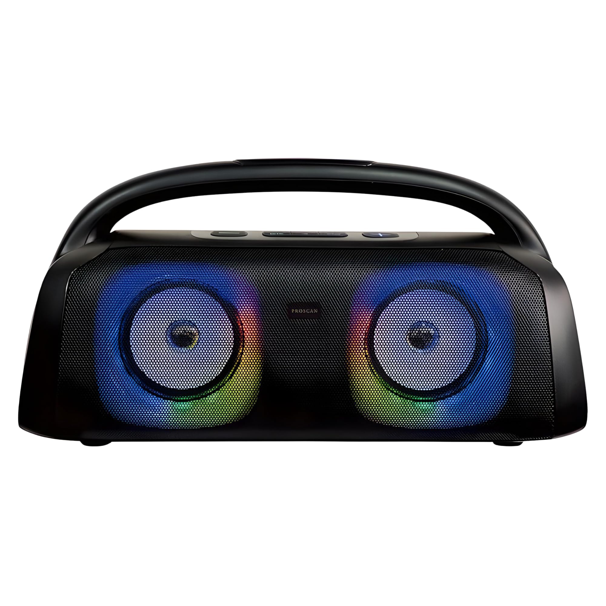 PROSCAN Portable Bluetooth Speaker, TWS LED Light Up, Portable Boombox with Blueooth
