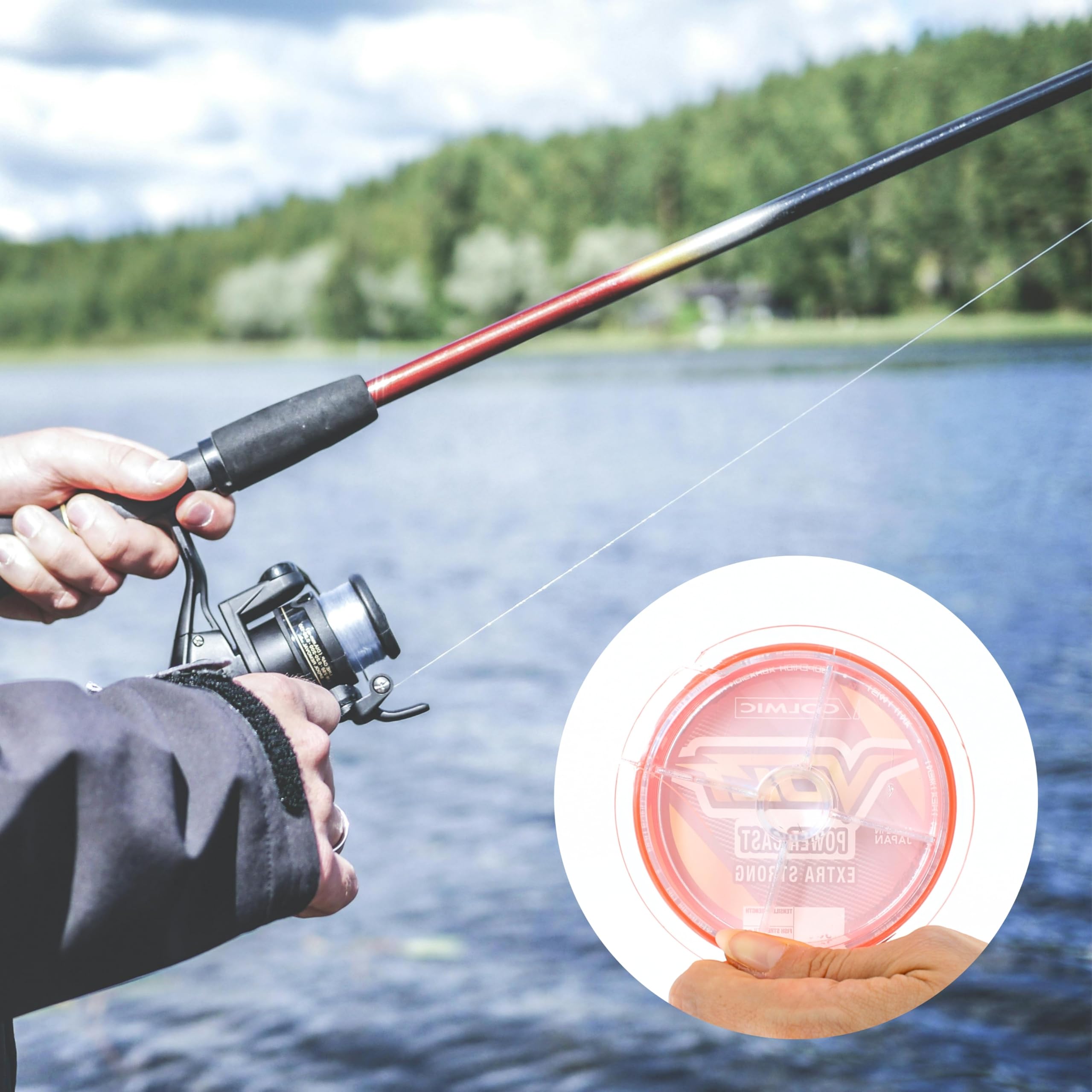 Colmic Volt Power Cast – Monofilamento de Pesca Fabricado en Japón para Surfcasting y Mar – Extra Strong, Alta Visibilidad, Anti Twist, Fluorine Triple Resin, Bobina 300 m/1000 m