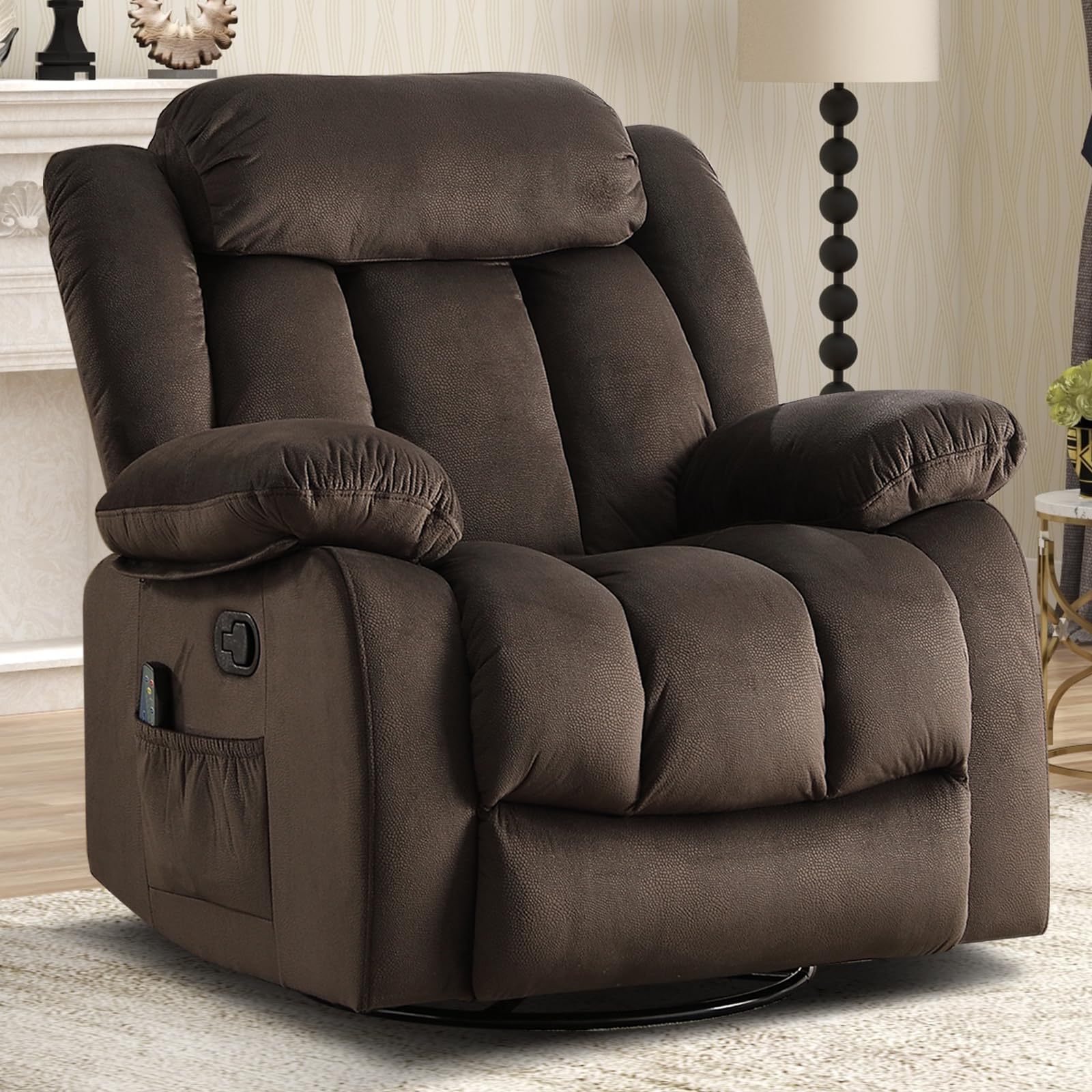 Rocker Recliner Full Recline Chair With Heat And Massage URRED Recliner Chair, Swivel Rocking Chair With Heat India Ubuy