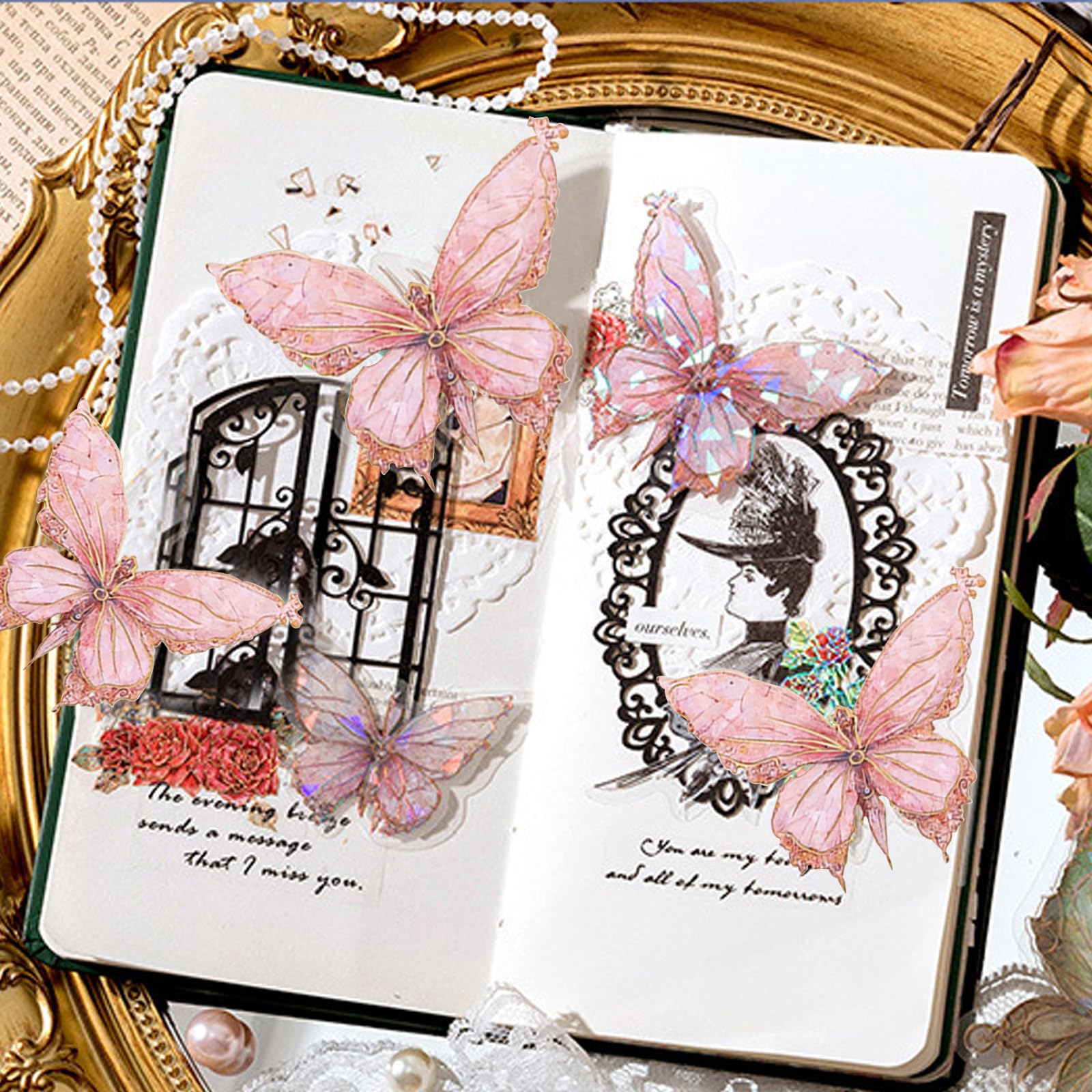 Confezione Da 20 Adesivi A Forma Di Farfalla In Stile Vintage - Foto 2