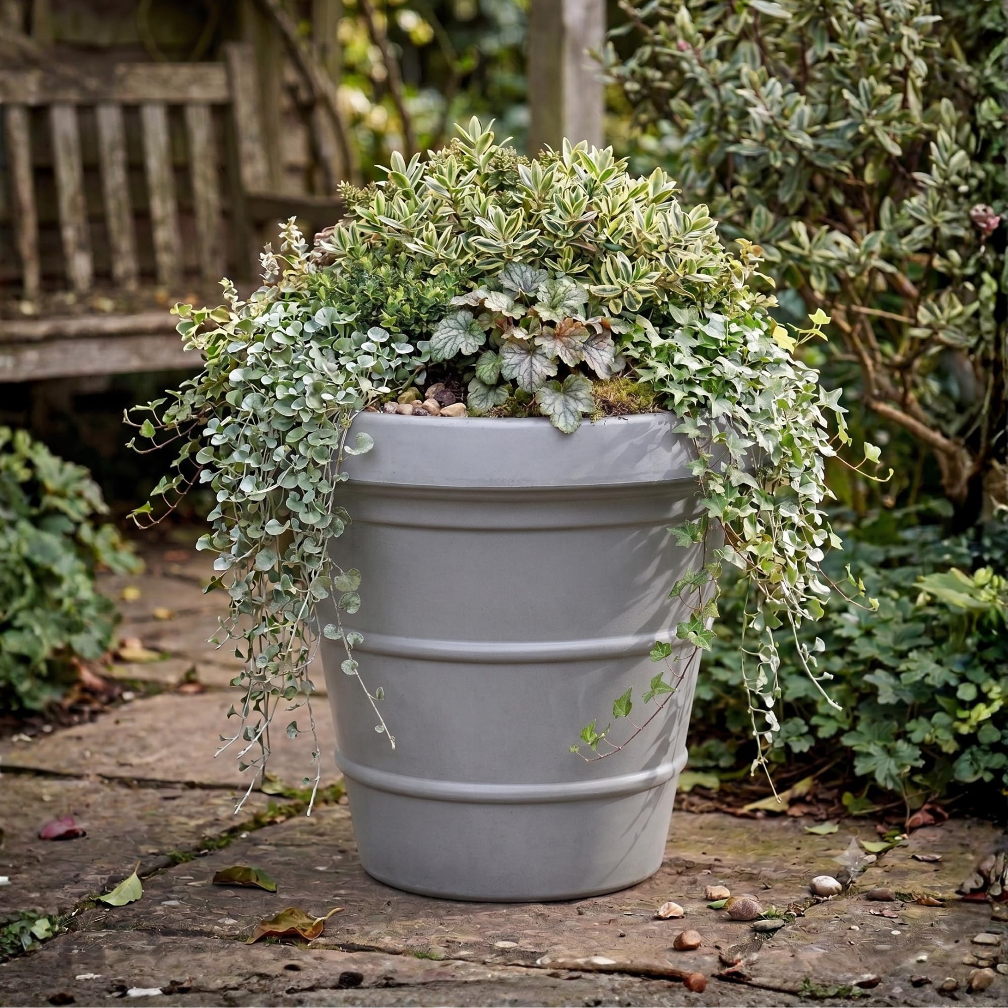 Trifibre Concrete Classic 66Cm Rotomoulded Planter (140L) - Frost-Proof Effect