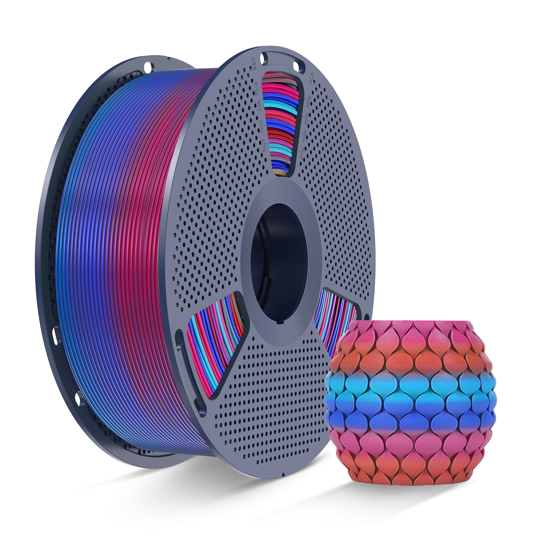 SUNLU Rainbow PLA Filament 1.75mm,1KG Spool(2.2 lbs), Rainbow PLA 02