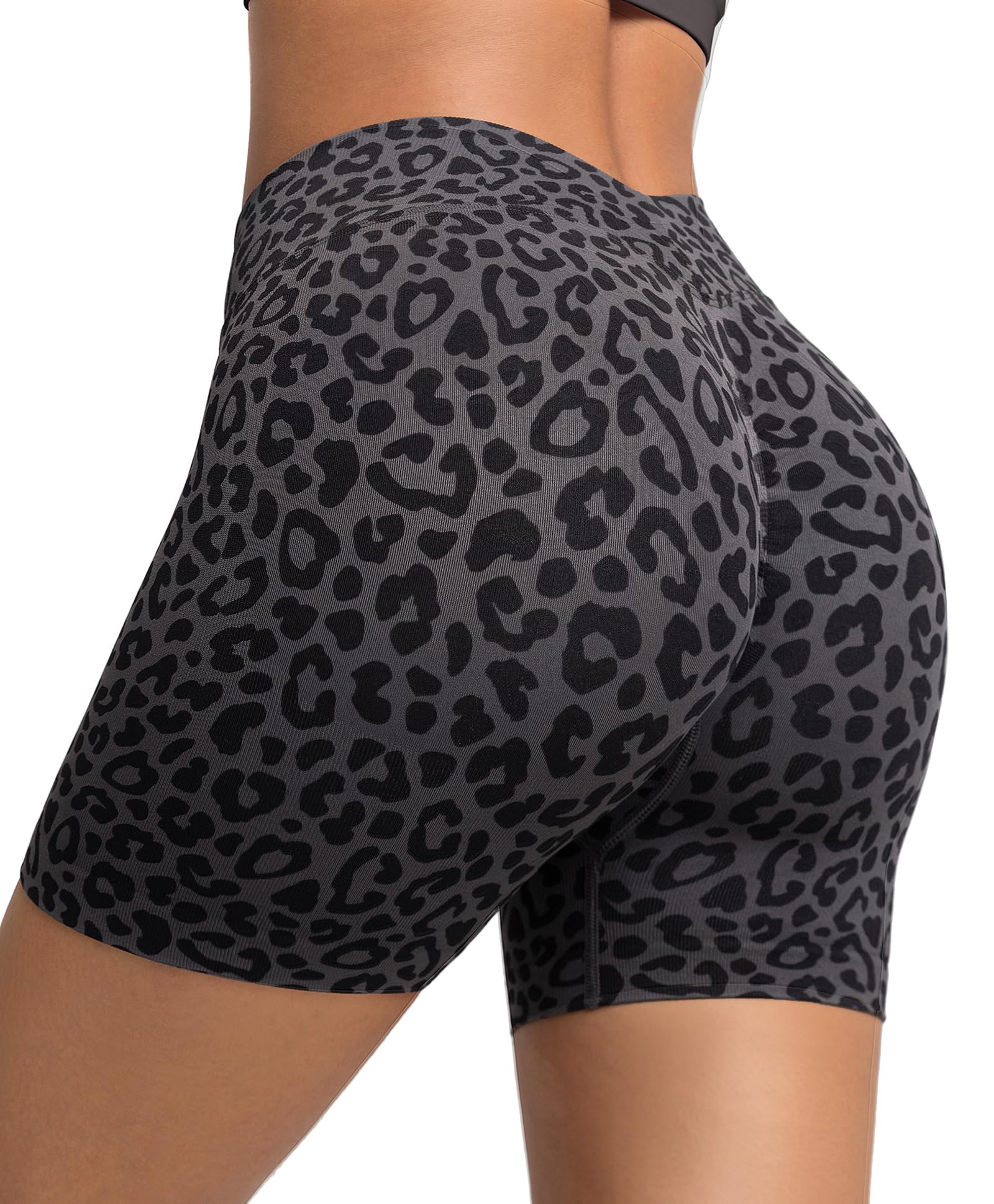 BRXL Scrunch Butt Lifting Shorts for Women V Back Seamless 5" High Waist Workout Gym Compression Spandex Impact Shorts