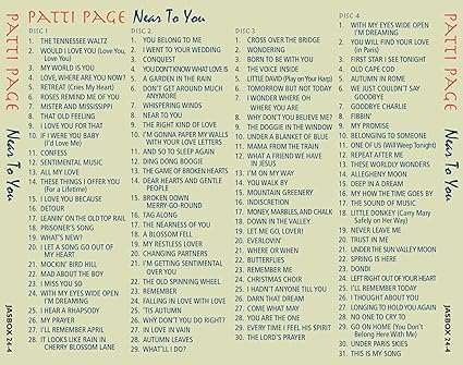 Patti Page Near To You Celebrating A Career Defining Class Original Recordings Remastered 4cd Set Amazon Com Music