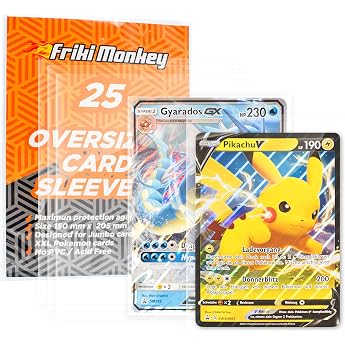 Sleeves f r Jumbo XXL Kartenh llen Kartenh llen f r Karten im Format 152 x 214 mm Kartenh llen im Jumbo-Format kompatibel mit Pokemon Promo Kartenh llen Schutzh lle H llenpackung mit 25 St ck