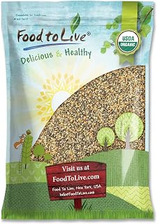 Food to Live Organic Chia, Flax, and Hemp Seeds Mix, 10 Pounds – A Non-GMO Blend of Hemp Hearts, Whole Black Chia and Golden Flax Seeds, Vegan, Kosher, Bulk. Great for Smoothies, Shakes and Salads