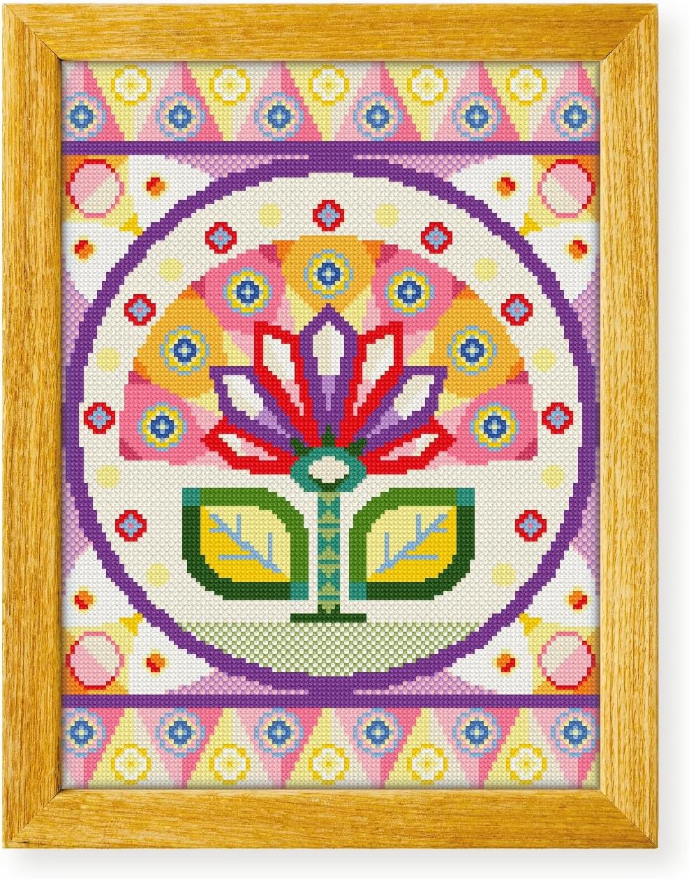 Awesome Pattern Studio Peacock Flower DS1589, Diamond Painting Kit, Diamond Art Kits for Adults, Full Drill 5D Diamond Dots Kits. All Items Included.