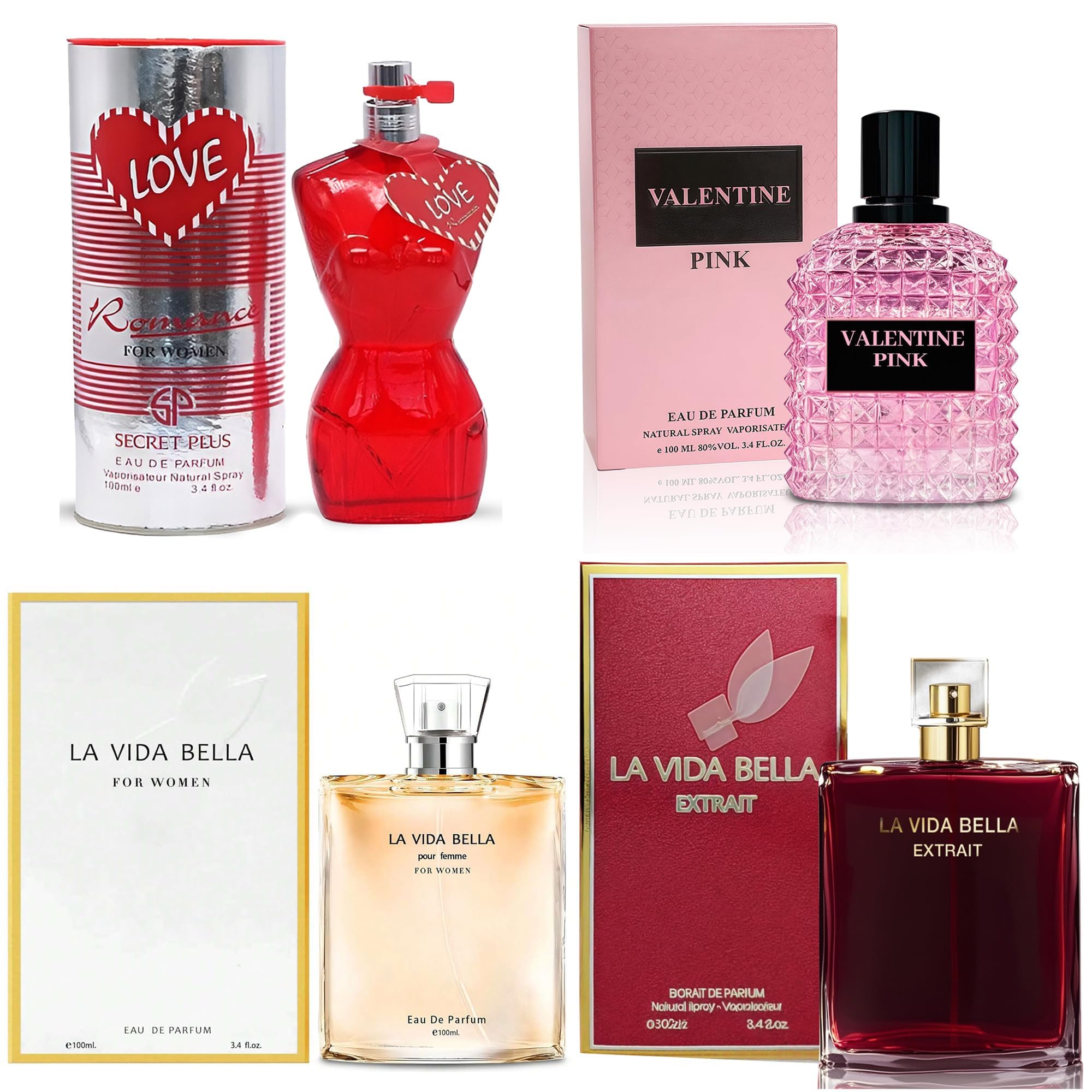 4PCS Perfume Set for Women Fragrance Gift Set