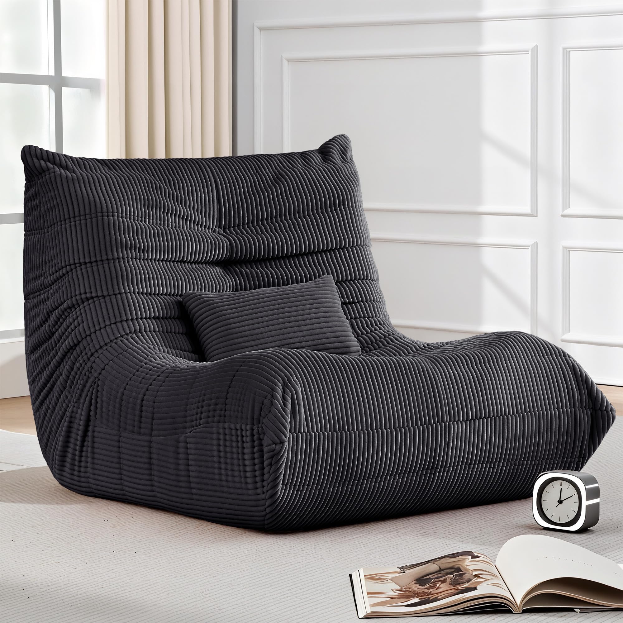 Bean Bag Chair with Lumbar Pillow