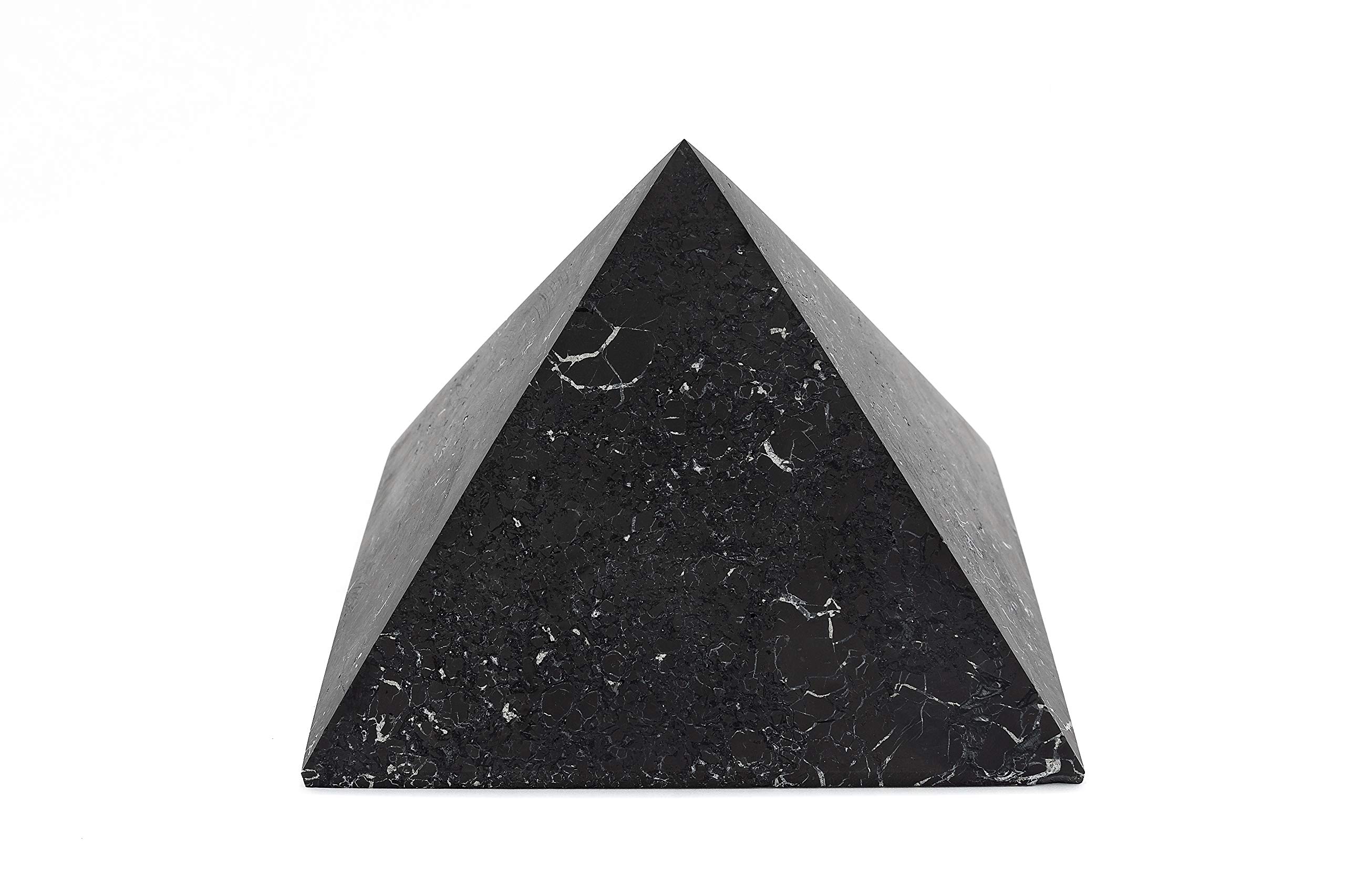 SN NATURSTEIN UG - Shungite Piramide Non Lucida | Pietra preziosa e curativa originaria della Carelia - Protezione Radiazioni Cellulare e EMF - 15 cm