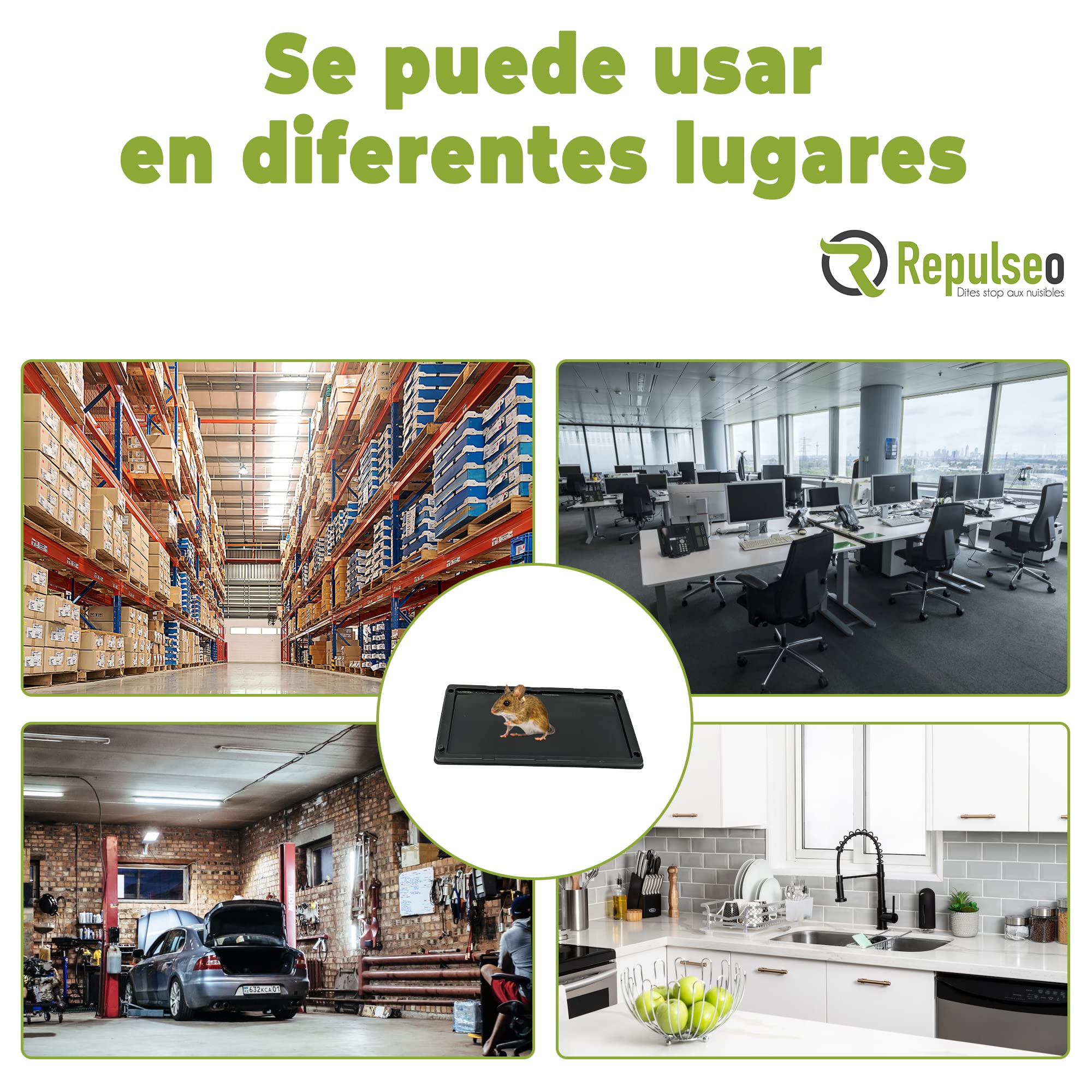 Trampas con Pegamento para Ratones y Ratas, Anti Ratas Ratones, Placas de Glue antiroedores, Captura Roedores, antiratones (10 Placas Adhesivas)