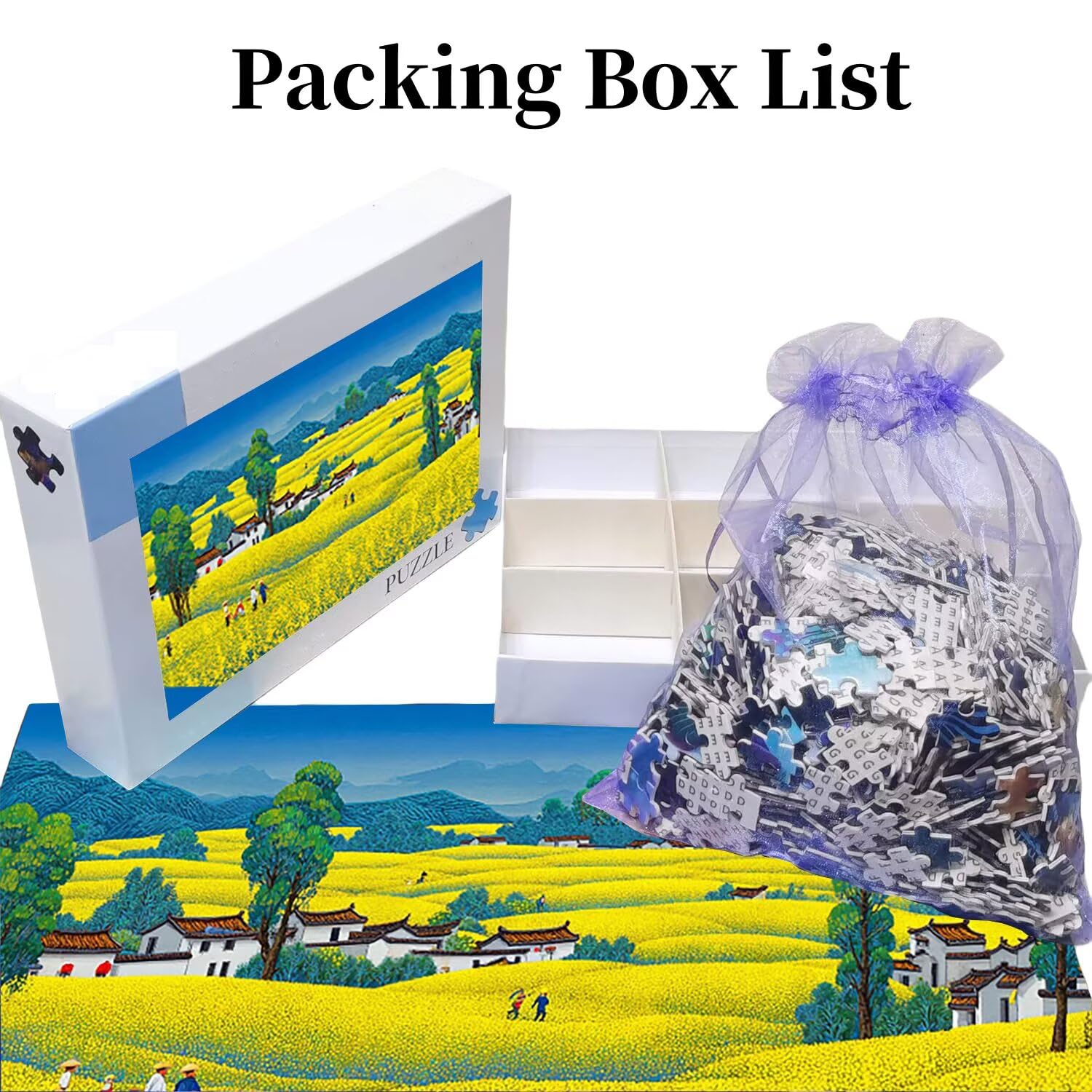 Krajobraz wioski - Puzzle 900 sztuk dla dorosłych - Puzzle DIY, kreatywna rozrywka, nowoczesna sztuka, klasyczne puzzle dla dorosłych i młodzieży w wieku 12 lat, pomysł na prezent dla mężczyzn i