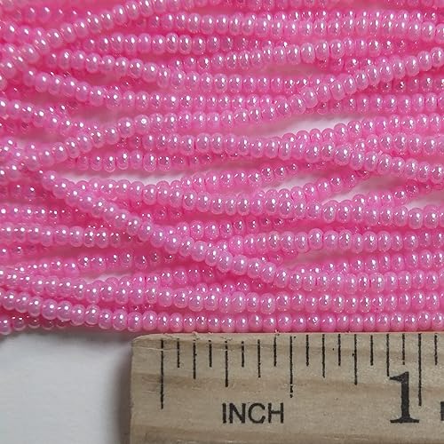 Miniatura 4 de Granos de la semilla 11/0 Checa Rosa Perla Perlas de Vidrio (B00261)