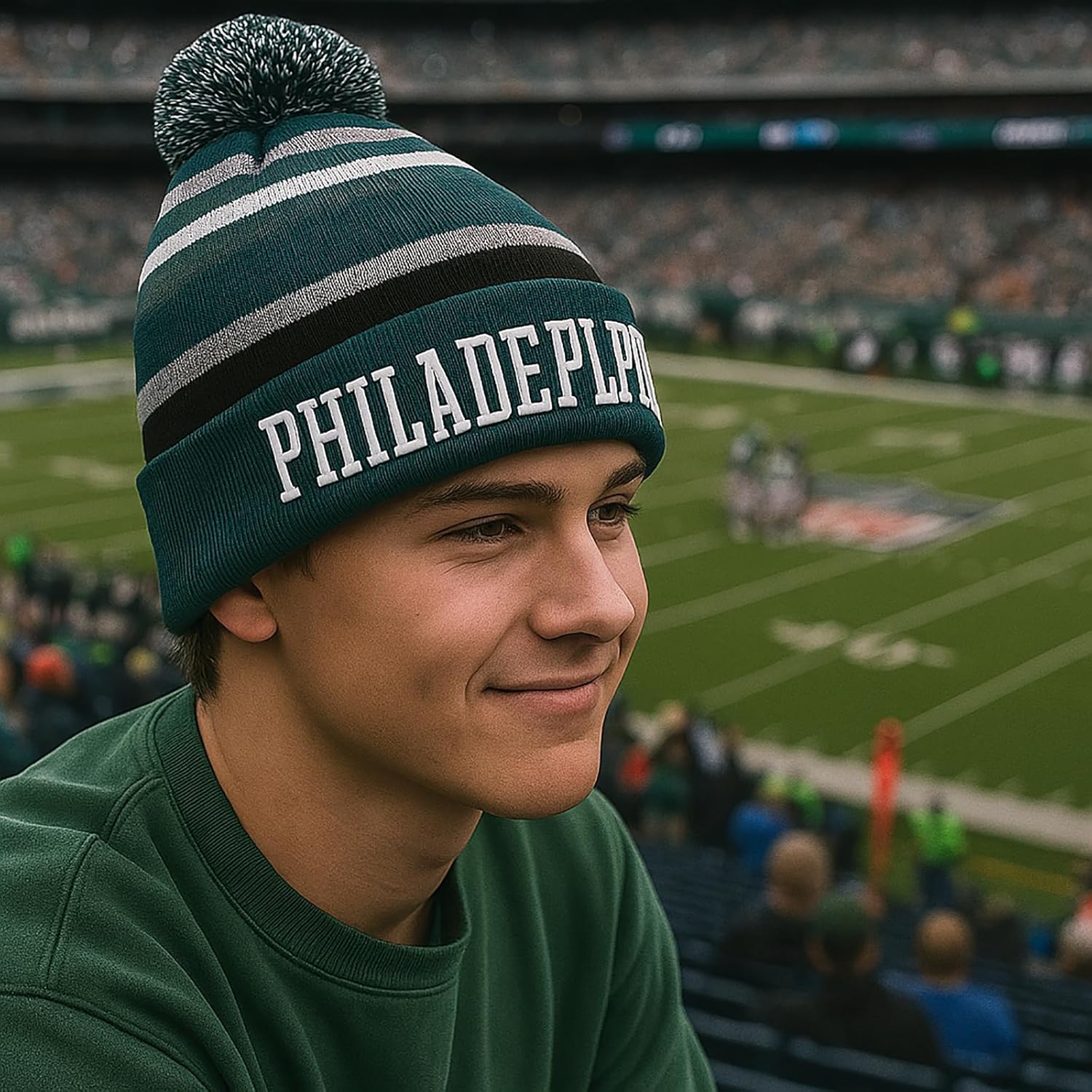 Vintage Classic Skull Cap 3D Embroidery Beanie Cuffed Winter Hat Knit Comes with Warm Gloves Gifts for Men Women Fans - Image 7