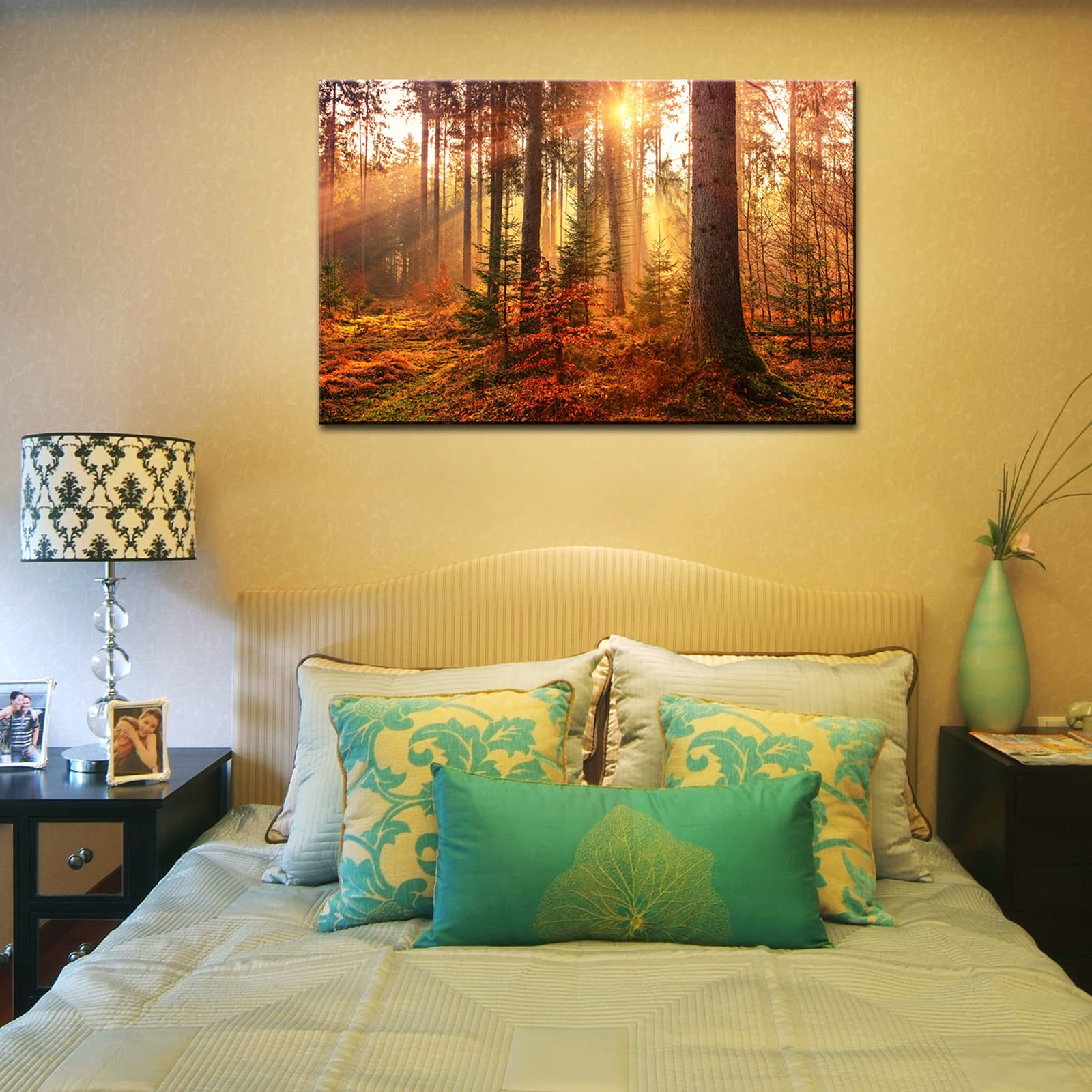 Msspart Arte De Pared Con Luz De Bosque Misterioso, Imágenes