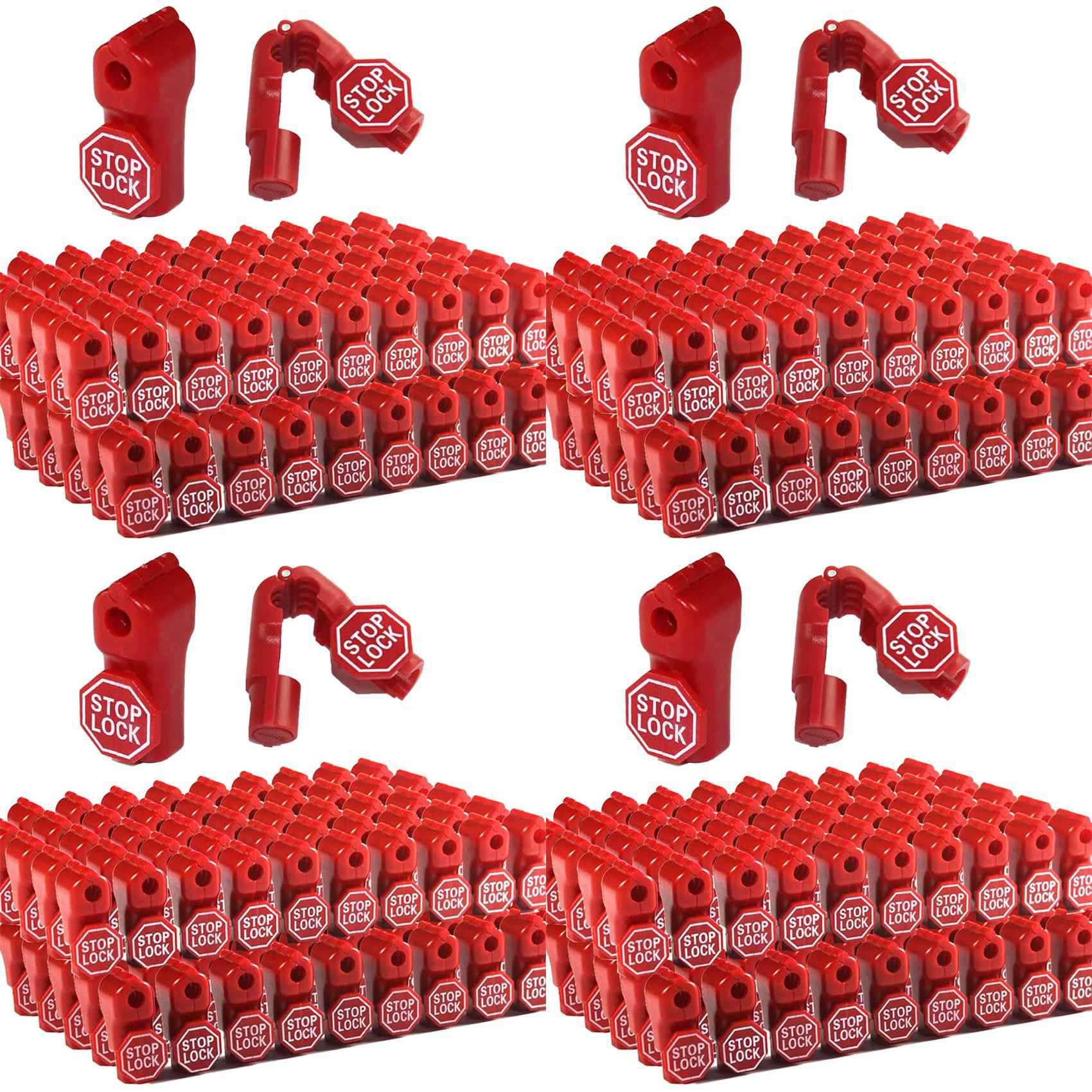 Ctrlzs Red Peg Hook Lock Stop Lock 400 Pieces Plastic Stop Lock Anti-Theft Lock Retail Pin Hook Safety Display Hook Lock