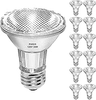 Vista 8 de PAR20 Flood 39W 120V Bombillas halógenas 6 piezas, PAR20 39W ECO Bombilla halógena blanca cálida 2700K, bombilla halógena Par20 E26 Dimitable 1755