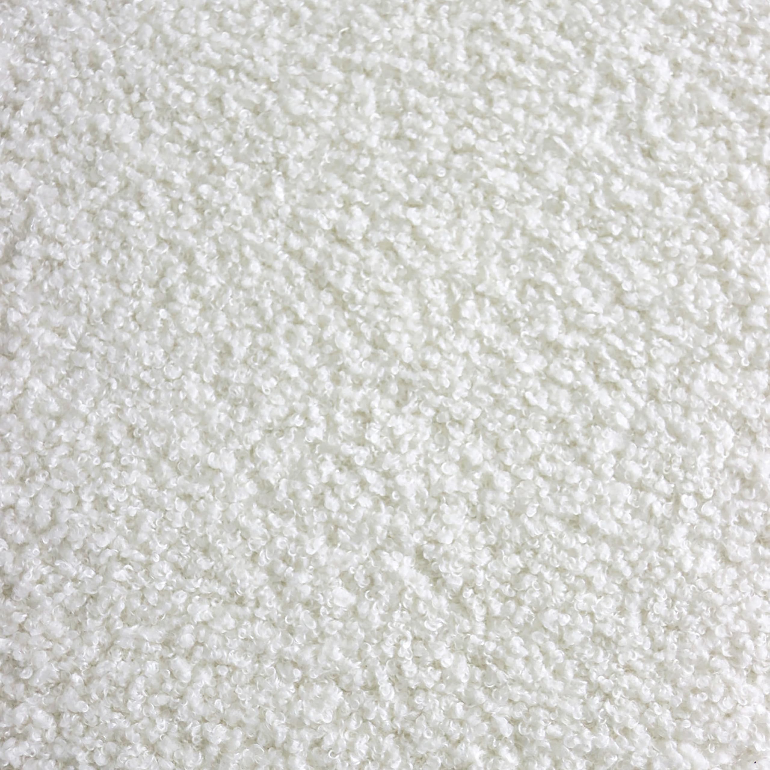 Banco con Espacio de Almacenamiento, Tejido bouclé STORIANO Banco escandinavo tapizado con Tapa para salón Dormitorio Pasillo, Blanco