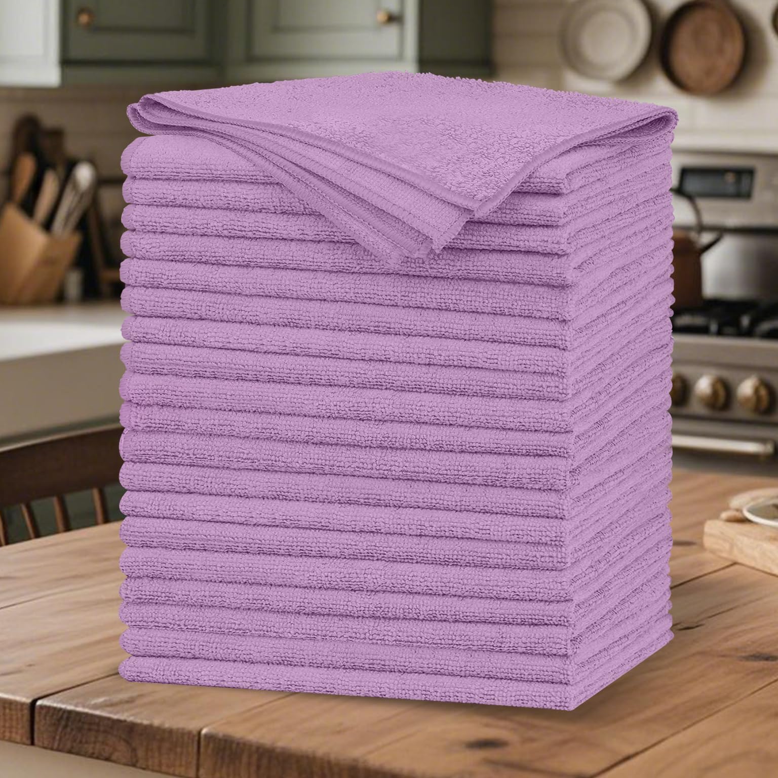 20 Pack Microfiber Cleaning Cloth, Lint-Free Car Wash Towels, All-Purpose Absorbent Cleaning Rags for Housekeeping, Dust Cloth for Office, Mechanic, Automotive — view 12