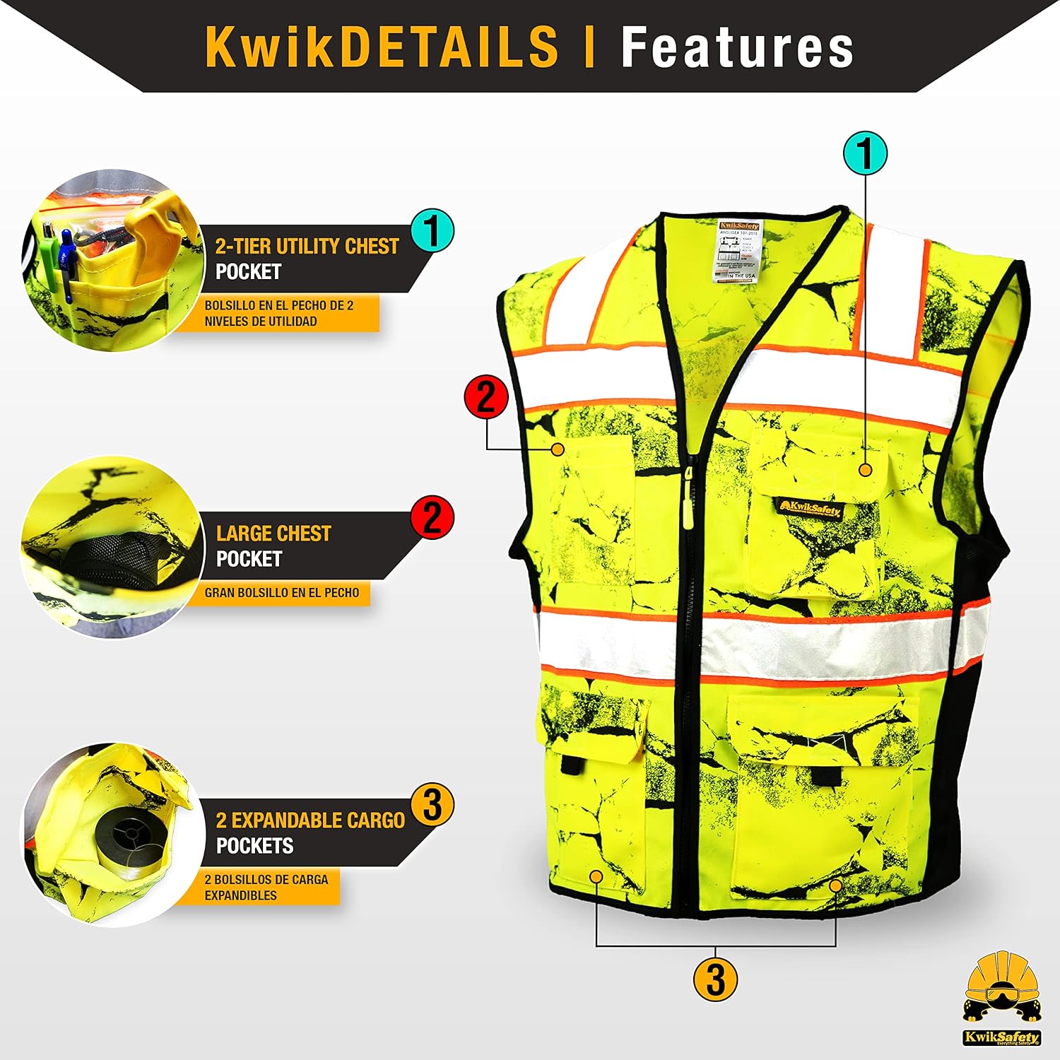 KwikSafety - UNCLE WILLY'S WALL Safety Vest [Limited Edition Camo] Class 2 Reflective Vest ANSI OSHA Safety Vest for Men - Image 4