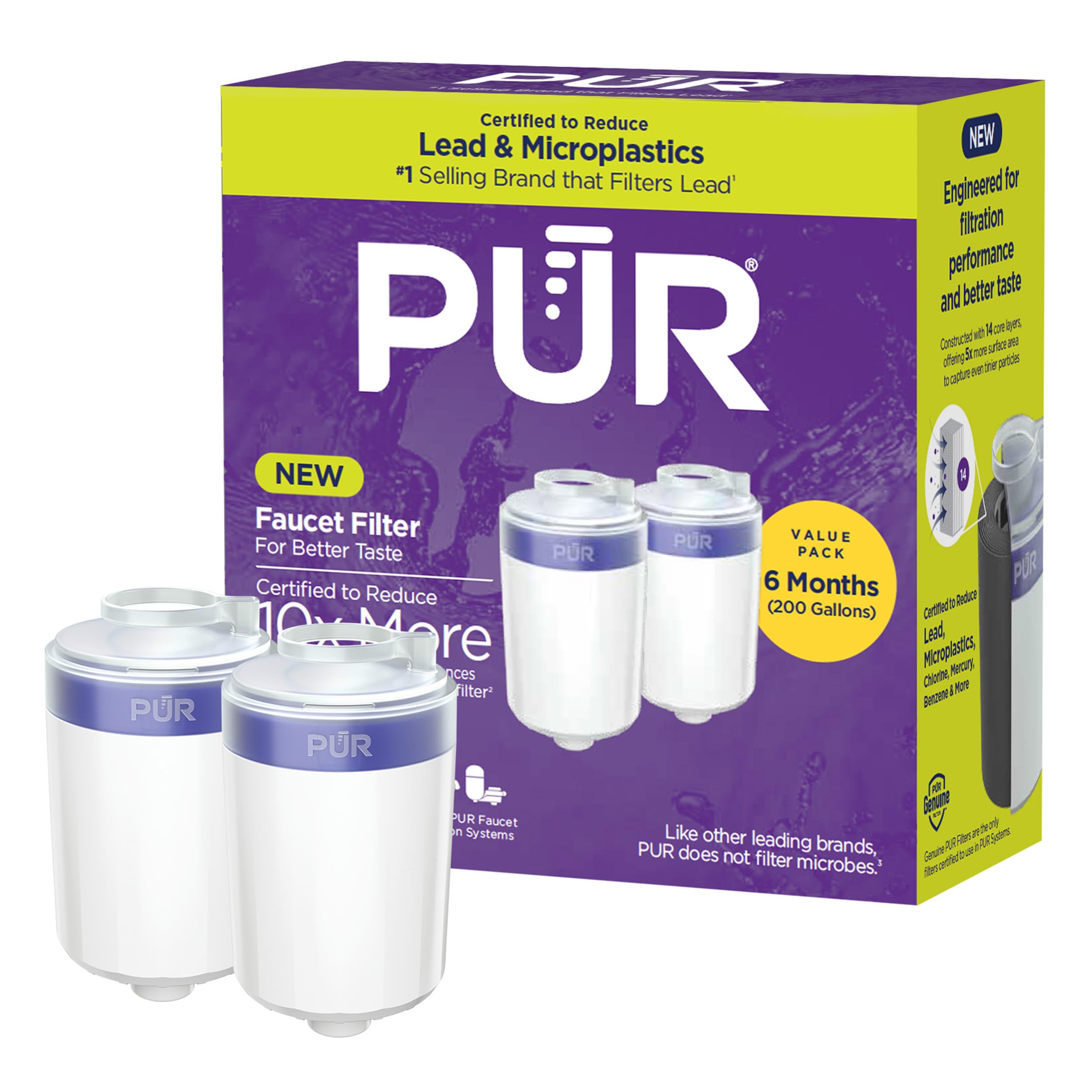 PUR Faucet Mount Replacement Filter 2-Pack