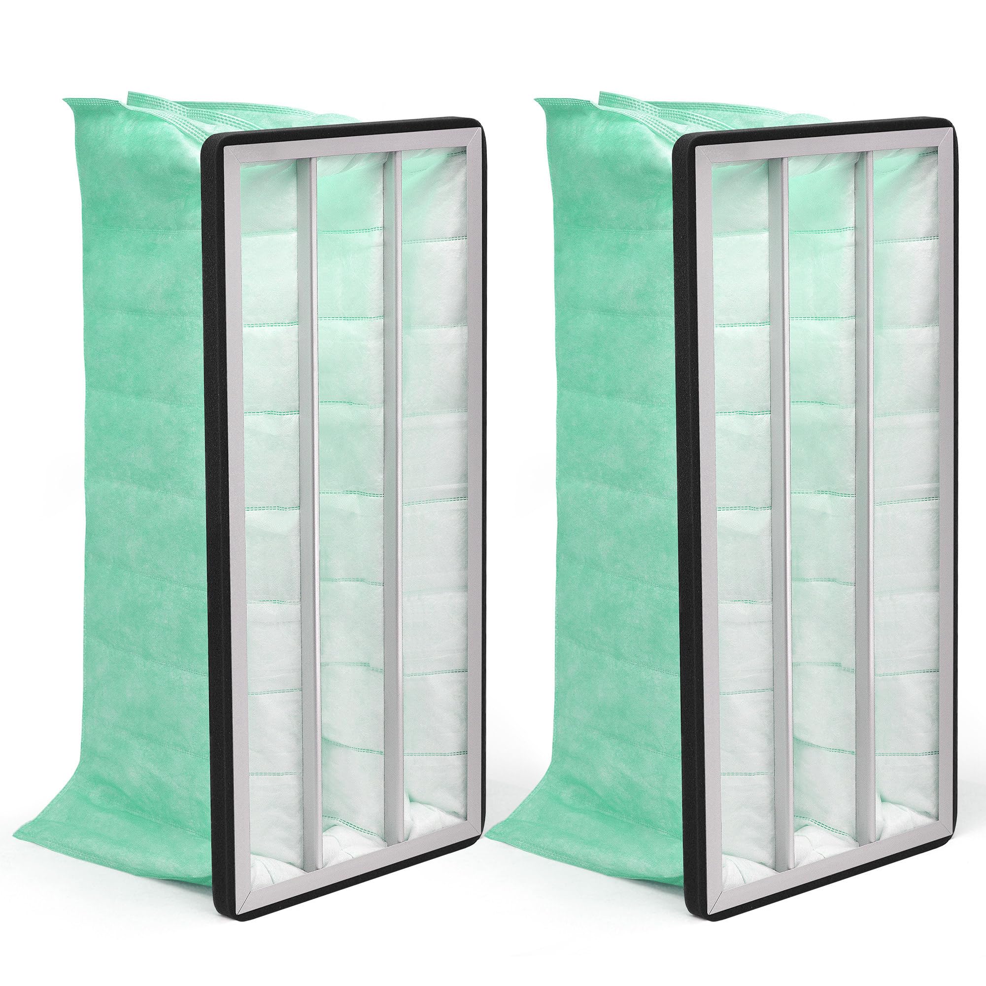 Synthetic Pocket Air Filter MERV 11 Replacement Air Filter for 750-ER Air-Tech HP Jet AFS-1000B AFS-1000C, 3 Inner Bag Filter Compatible with JDS 14003 Powermatic 1791082 JET 708733, 24"*12"*12", 2PCS