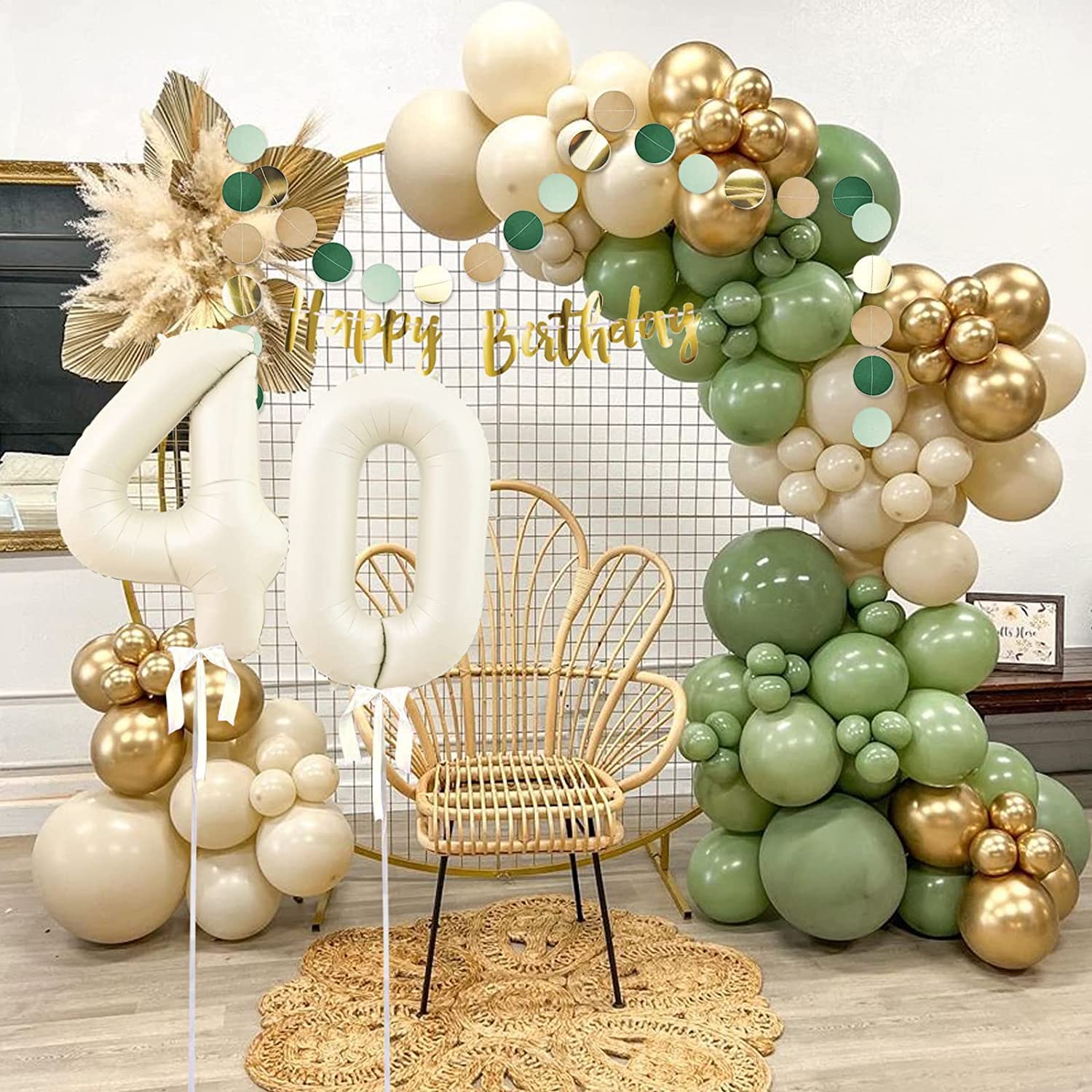 Confettis "Joyeux Anniversaire" Pour 40 Ans - 500 Pièces Dorées - Décoration Table, Cadeau - Homme/Femme