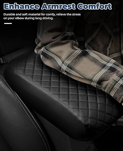 Miniatura 2 de ISSYAUTO Funda de consola central compatible con RAV4 2019-2023, cubierta de tapa de reposabrazos de neopreno para automóvil, funda protectora