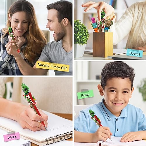 Miniatura 4 de Bolígrafo Punk Alien novedoso  Bolígrafos divertidos para niños, adolescentes y adultos, bolígrafo divertido para escribir en la escuela,