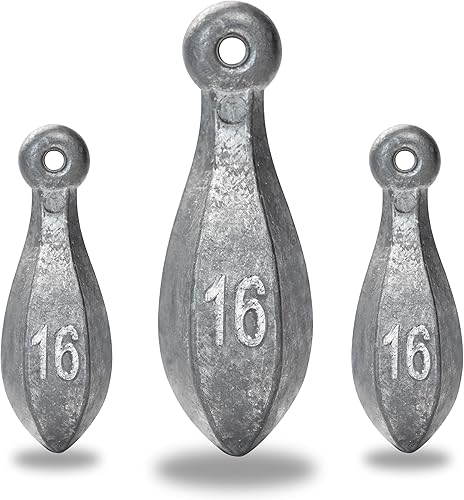 Miniatura 12 de BLUEWING Pesos de pesca Bank Sinker 1 lb/2 lb/3 lb/5 lb/6 lb Caja de Pesos de Pesca de Plomo Bullet para Agua Salada 1 oz, 2 oz, 3 oz, 5 oz, 8 oz