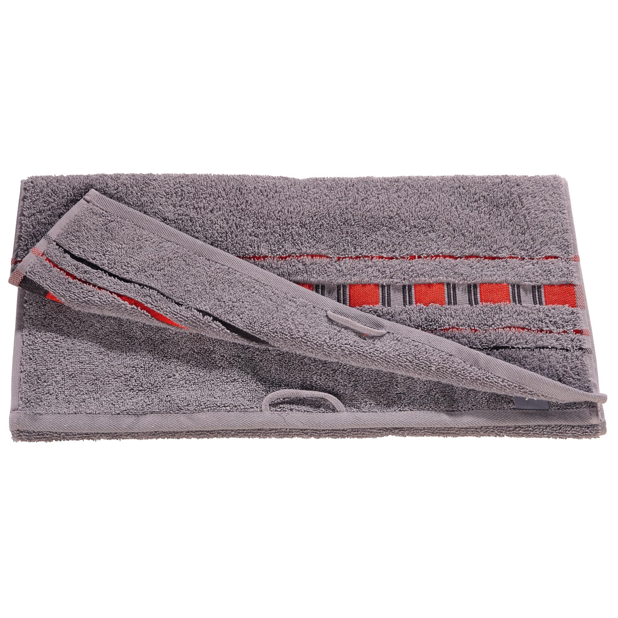 Erwin Müller 7-pc Set di Asciugamani Red/Grey
