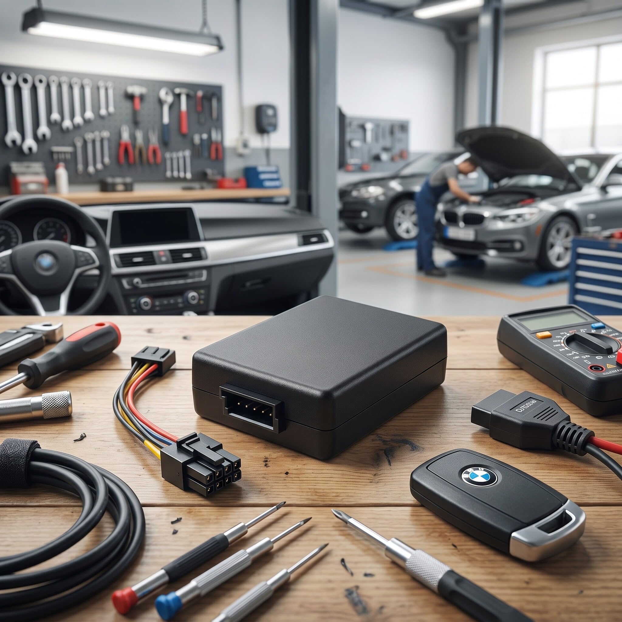 Aramox ELV-Emulator, 4-Poliger Auto-Lenkradschloss-Simulator ELV-Emulator Professionelles Auto-Reapir-Tool FüR die E-Serie