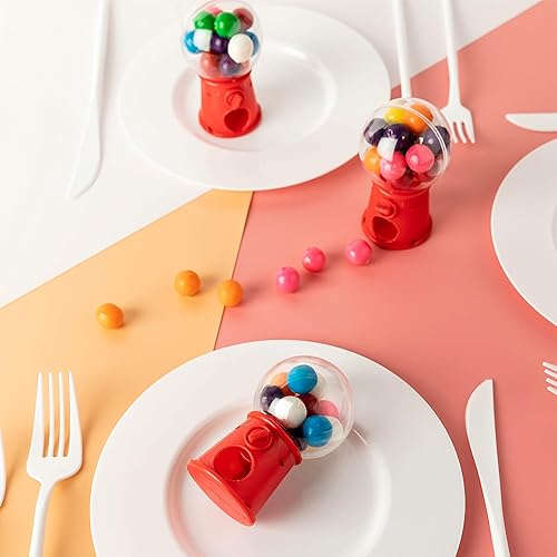 Miniatura 7 de Hammont Gumball - Cajas de dulces acrílicas con forma de máquina, paquete de 12, 3.5 x 2 pulgadas, perfectas para bodas, cumpleaños, recuerdos de