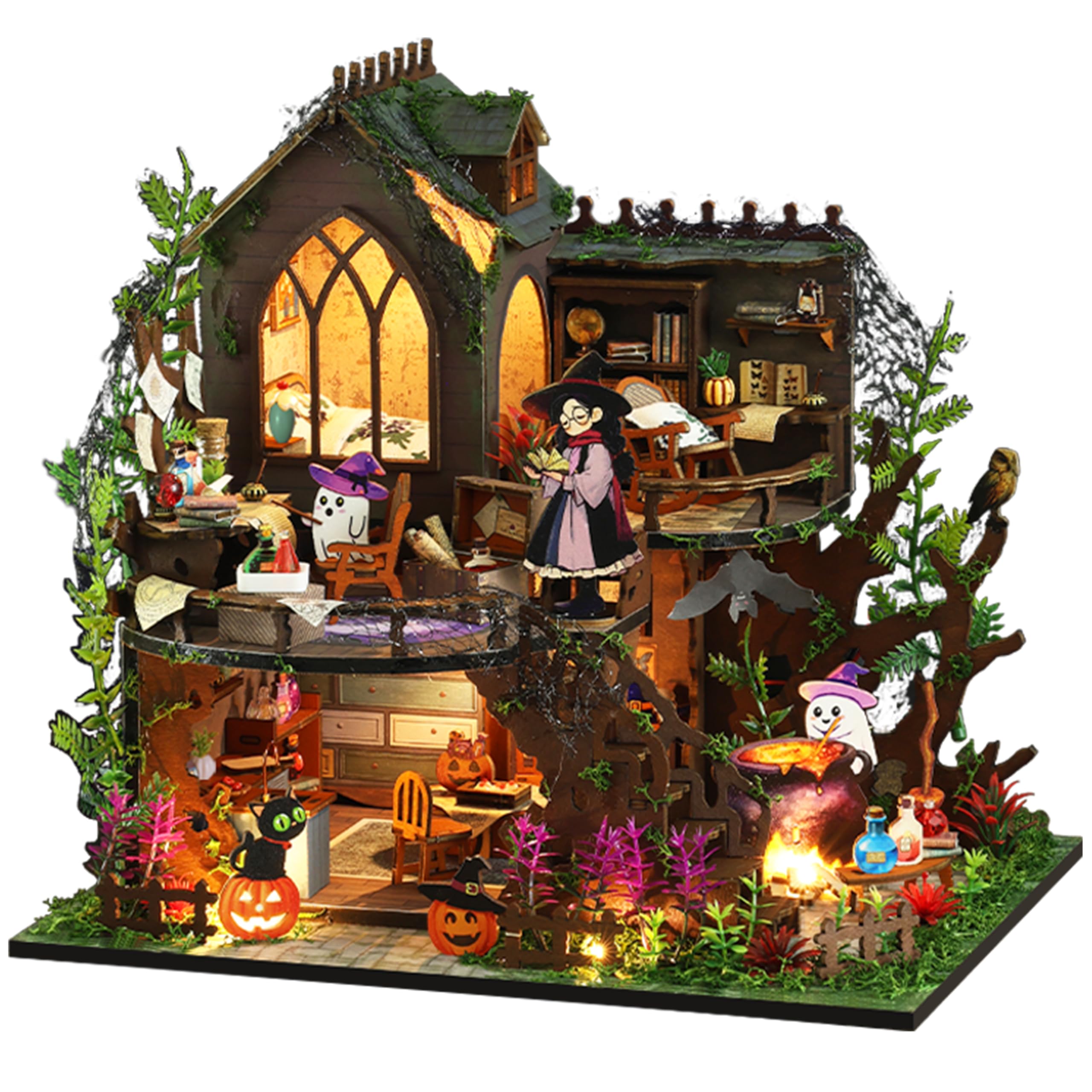 Mini kits de construction de maison cadeau famille bibliothèque - 7
