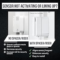 Vista 4 de Elevador de sensor para Ring Elevador de sensor de contacto de alarma de 2ª generación Espaciador de alarma con adhesivo 3M - Sensor/imán
