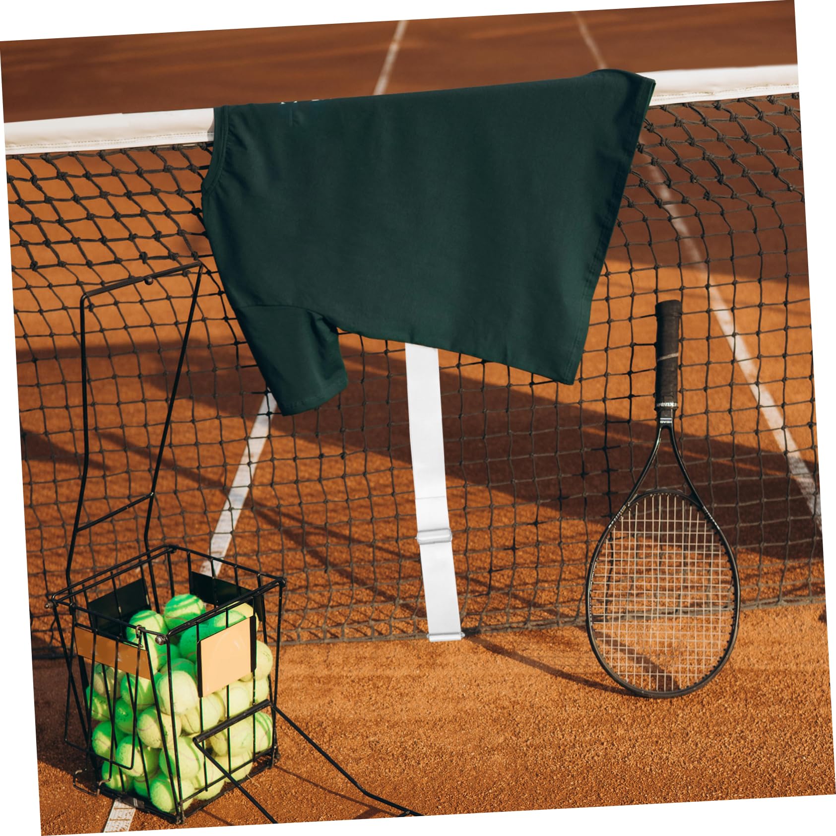 TOYANDONA Tennisnetz Mittelseil Praktische Tennisnetz Gurthöhe Tennisnetz Gurt Netzmittenseilhöhe Tennisnetzseile Tragbarer Tennisnetz Gurt Tennisnetz Zubehör Nylon Weiß