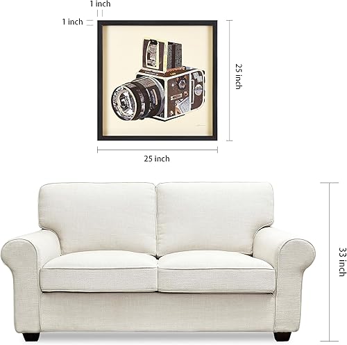 Miniatura 9 de Empire Art Direct Papel gráfico enmarcado con collage dimensional bajo el vidrio, arte de pared por Alex Zeng listo para colgar, 25 x 25 pulgadas,